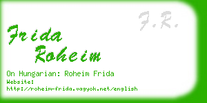 frida roheim business card